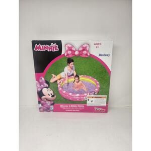 New Minnie Mouse Inflatable 3 Ring Pool Disney Junior 48 in x 48 in x 9.8 in